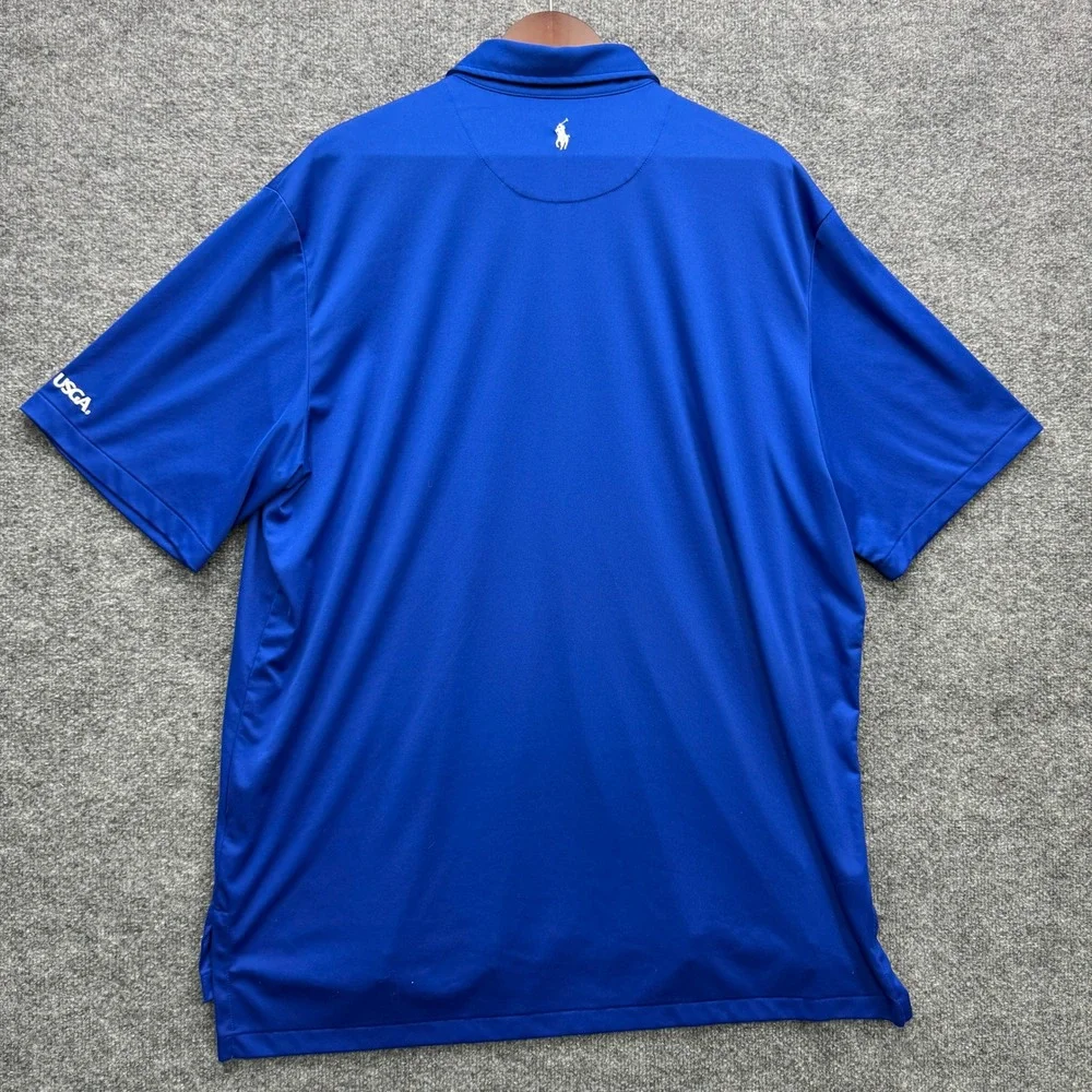 Polo Golf Ralph Lauren US Open Polo Shirt Mens XXL Blue Short Sleeve Golf